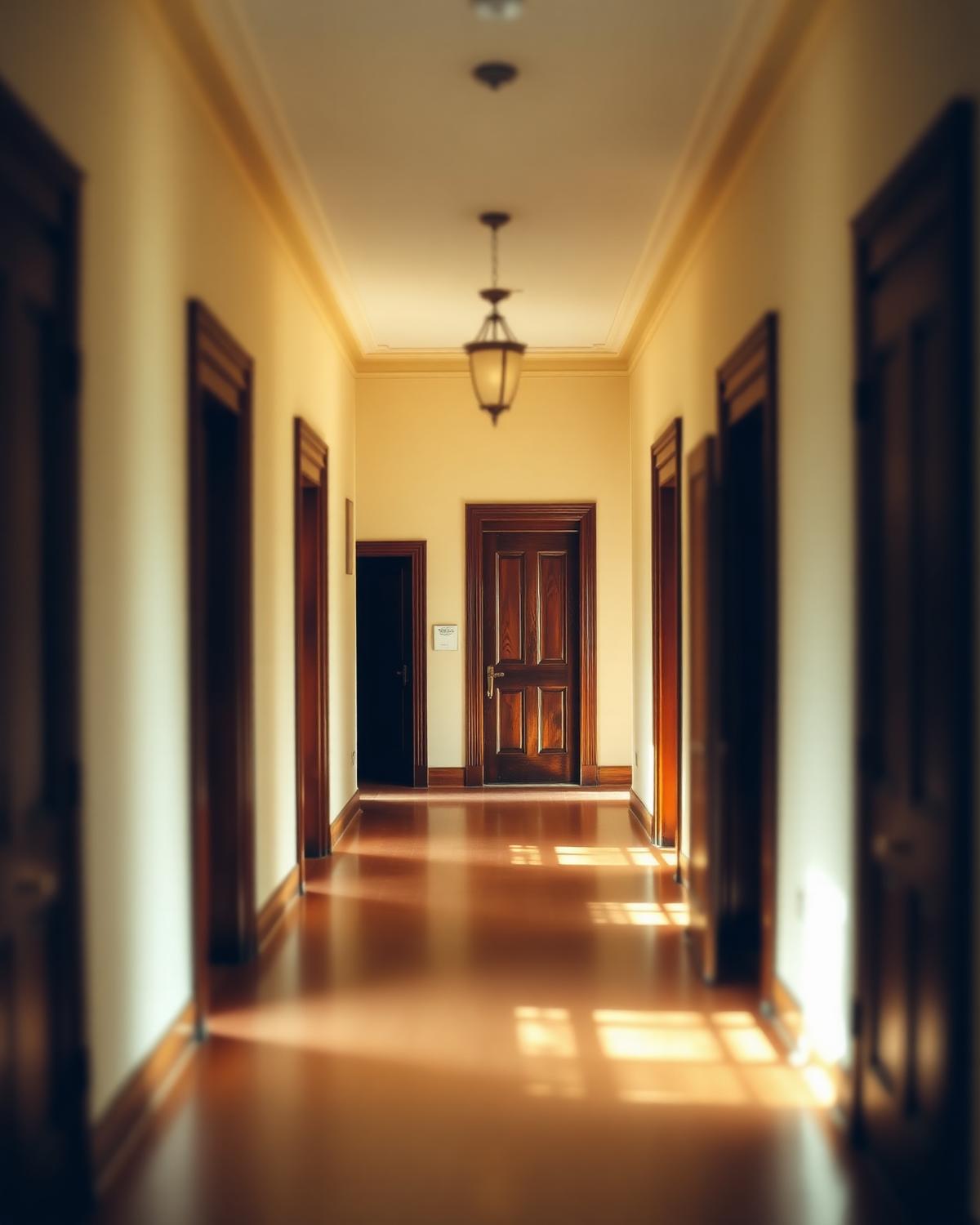 Historic Texas courthouse hallway